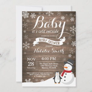 Invitation Bébé son froid à l'extérieur du Baby shower d'hive