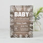 Invitation Bébé son froid à l'extérieur du Baby shower d'hive (Debout devant)
