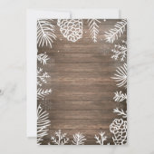 Invitation Bébé son froid à l'extérieur du Baby shower d'hive (Dos)