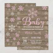 Invitation Bébé son froid à l'extérieur du Baby shower d'hive (Devant / Derrière)