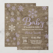 Invitation Bébé son froid à l'extérieur du Baby shower d'hive (Devant / Derrière)
