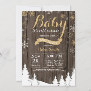 Invitation Bébé son froid à l'extérieur du Baby shower d'hive