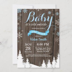 Invitation Bébé son froid à l'extérieur du Baby shower d'hive