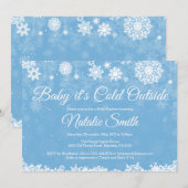 Invitation Bébé son froid à l'extérieur du Baby shower garçon (Devant / Derrière)