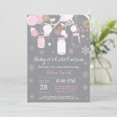 Invitation Bébé son froid à l'extérieur du Baby shower Mason  (Debout devant)