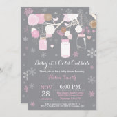 Invitation Bébé son froid à l'extérieur du Baby shower Mason  (Devant / Derrière)
