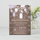 Invitation Bébé son froid à l'extérieur du Baby shower Mason (Debout devant)