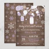 Invitation Bébé son froid à l'extérieur du Baby shower Mason (Devant / Derrière)
