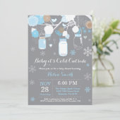Invitation Bébé son froid à l'extérieur du Baby shower Mason  (Debout devant)