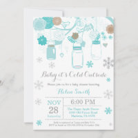 Bébé son froid à l'extérieur du Baby shower Mason