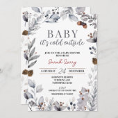 Invitation Bébé Son Froid À L'Extérieur Invitation, Hiver (Devant / Derrière)