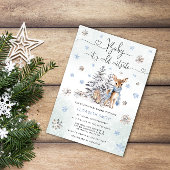 Invitation Bébé Son Froid Deer Winter Baby Boy Douche