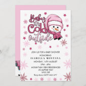 Invitation bébé son froid dehors (Devant / Derrière)