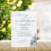 Invitation Bébé son froid dehors Baby shower À feuillage pers