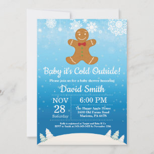 Invitation Bébé son froid dehors Baby shower de garçon d'hive