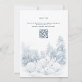 Invitation Bébé son froid dehors Baby shower de lapins d'hive (Dos)