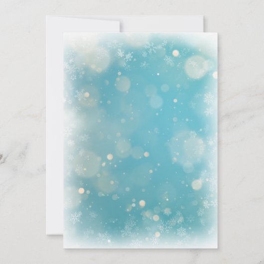 Invitation Bébé son froid dehors Baby shower d'hiver bleu (Dos)