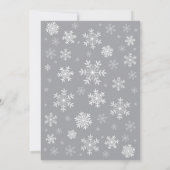 Invitation Bébé son froid dehors Baby shower d'hiver gris (Dos)