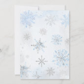 Invitation Bébé son froid dehors Baby shower d'ours bleu (Dos)