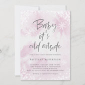Invitation Bébé son froid dehors Baby shower fille (Devant)