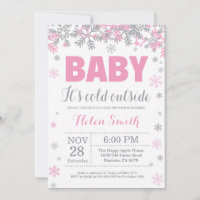 Bébé son froid dehors Baby shower fille hiver