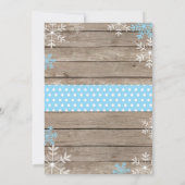 Invitation Bébé son froid dehors Blue Fox Baby shower garçon (Dos)