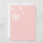 Invitation Bébé son froid dehors fille baby shower d'hiver (Dos)
