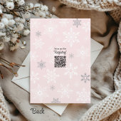 Invitation Bébé son froid dehors Flacon de neige Fille Douche