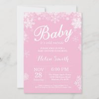 Bébé son froid dehors Hiver Baby shower fille rose