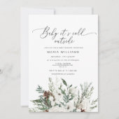 Invitation Bébé son froid en dehors de l'hiver baby shower ph (Devant)