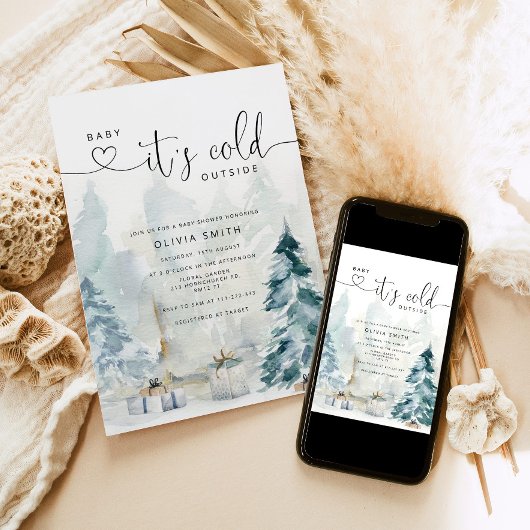 Invitation Bébé son froid en dehors du baby shower