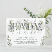 Invitation Bébé son froid en dehors du Baby shower d'animaux (Debout devant)