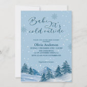 Invitation Bébé son froid en dehors du baby shower de flocon  (Devant)