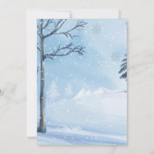 Invitation Bébé son froid en dehors du baby shower de flocon  (Dos)