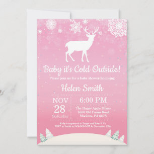 Invitation Bébé son froid en dehors du Baby shower de la fill
