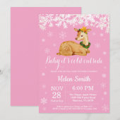 Invitation Bébé son froid en dehors du Baby shower de la fill (Devant / Derrière)