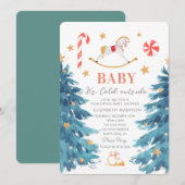 Invitation Bébé son froid en dehors du baby shower de vacance (Devant / Derrière)