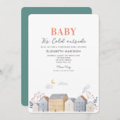 Invitation Bébé son froid en dehors du baby shower de vacance (Devant / Derrière)