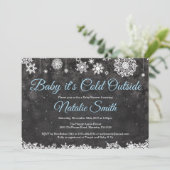 Invitation Bébé son froid en dehors du Baby shower des Garçon (Debout devant)