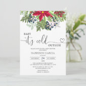 Invitation Bébé son froid en dehors du Baby shower d'hiver (Debout devant)