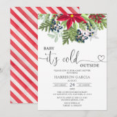 Invitation Bébé son froid en dehors du Baby shower d'hiver (Devant / Derrière)
