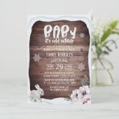 Invitation Bébé son froid en dehors du Baby shower d'hiver de (Debout devant)