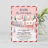 Invitation Bébé son froid en dehors du baby shower d'hiver ro (Debout devant)