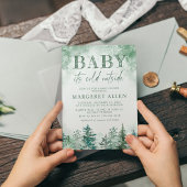 Invitation Bébé son froid en dehors du baby shower forestier 