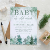 Invitation Bébé son froid en dehors du baby shower forestier 