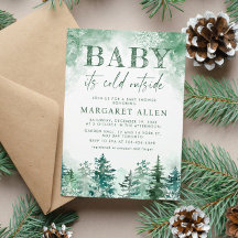 Bébé son froid en dehors du baby shower forestier 