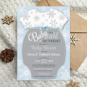 Invitation Bébé son froid en dehors du flocon de neige hiver