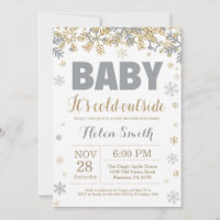 Bébé son froid extérieur Gold et Baby shower gris