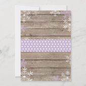 Invitation Bébé son froid extérieur Penguin Baby shower fille (Dos)