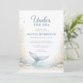 Invitation Bébé sous l'océan : Baby Shower (Debout devant)